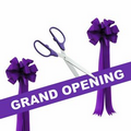 Grand Opening Kit-25" Ceremonial Scissors, Ribbon, Bows (Silver/Purple)